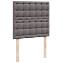 osmannisk sengeramme med madrasser 200x200 cm kunstlæder grå
