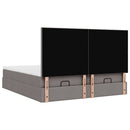 osmannisk sengeramme med madrasser 160x200 cm stof gråbrun
