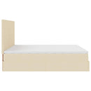 osmannisk sengeramme med madrasser 180x200 cm stof cremefarvet