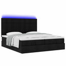 osmannisk sengeramme med madrasser 160x200 cm stof sort