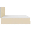 osmannisk sengeramme med madrasser 180x200 cm stof cremefarvet