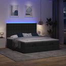 osmannisk sengeramme med madrasser 180x200 cm stof sort