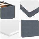 osmannisk sengeramme med madrasser 180x200 cm fløjl mørkegrå