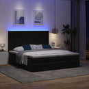 osmannisk sengeramme med madrasser 180x200 cm fløjl sort