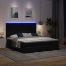 osmannisk sengeramme med madrasser 160x200 cm fløjl sort