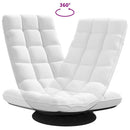 drejelig gulvstol 70x51x79 cm stof hvid