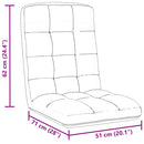 foldbar gulvstol 71x51x62 cm stof mørkegrøn