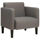sofastol med armlæn 54 cm fløjlsstof lysegrå