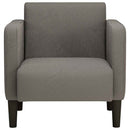 sofastol med armlæn 54 cm fløjlsstof lysegrå