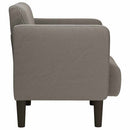 sofastol med armlæn 54 cm fløjlsstof lysegrå
