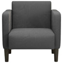 sofastol med armlæn 54 cm fløjlsstof mørkegrå