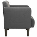 sofastol med armlæn 54 cm fløjlsstof mørkegrå