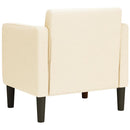 sofastol med armlæn 54 cm fløjlsstof cremefarvet