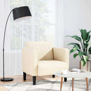 sofastol med armlæn 54 cm fløjlsstof cremefarvet