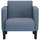 sofastol med armlæn 54 cm fløjlsstof blå