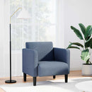 sofastol med armlæn 54 cm fløjlsstof blå