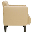 sofastol med armlæn 54 cm fløjlsstof grågrøn
