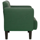 sofastol med armlæn 54 cm fløjlsstof mørkegrøn