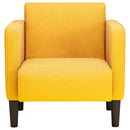 sofastol med armlæn 54 cm fløjlsstof lysegul