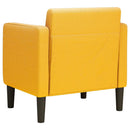 sofastol med armlæn 54 cm fløjlsstof lysegul