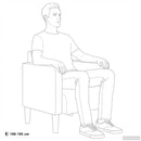 sofastol med armlæn 54 cm fløjlsstof lysegul