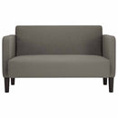 elskovssofa 109 cm fløjlsstof lysegrå
