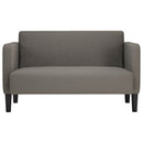 elskovssofa 109 cm fløjlsstof lysegrå
