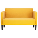 elskovssofa 109 cm fløjlsstof lysegul