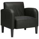 sofastol med armlæn 54 cm kunstlæder sort
