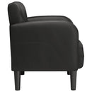 sofastol med armlæn 54 cm kunstlæder sort