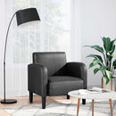 sofastol med armlæn 54 cm kunstlæder sort