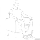 sofastol med armlæn 54 cm kunstlæder cappuccino