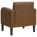 sofastol med armlæn 54 cm kunstlæder brun