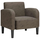sofastol med armlæn 54 cm kunstlæder mørkegrå
