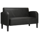 elskovssofa 110 cm kunstlæder sort