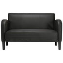 elskovssofa 110 cm kunstlæder sort