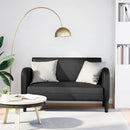 elskovssofa 110 cm kunstlæder sort