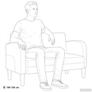 elskovssofa 110 cm kunstlæder cremefarvet