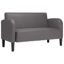 elskovssofa 110 cm kunstlæder grå