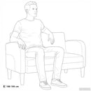 elskovssofa 110 cm kunstlæder grå