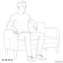 elskovssofa 110 cm kunstlæder vinrød