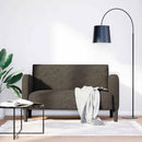 elskovssofa 110 cm kunstlæder mørkegrå
