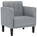 sofastol med armlæn 53 cm stof lysegrå