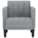 sofastol med armlæn 53 cm stof lysegrå