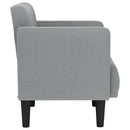 sofastol med armlæn 53 cm stof lysegrå