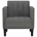 sofastol med armlæn 53 cm stof mørkegrå