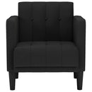 sofastol med armlæn 53 cm stof sort