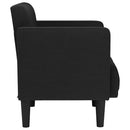 sofastol med armlæn 53 cm stof sort