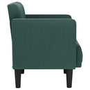 sofastol med armlæn 53 cm stof mørkegrøn