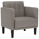 sofastol med armlæn 53 cm stof gråbrun